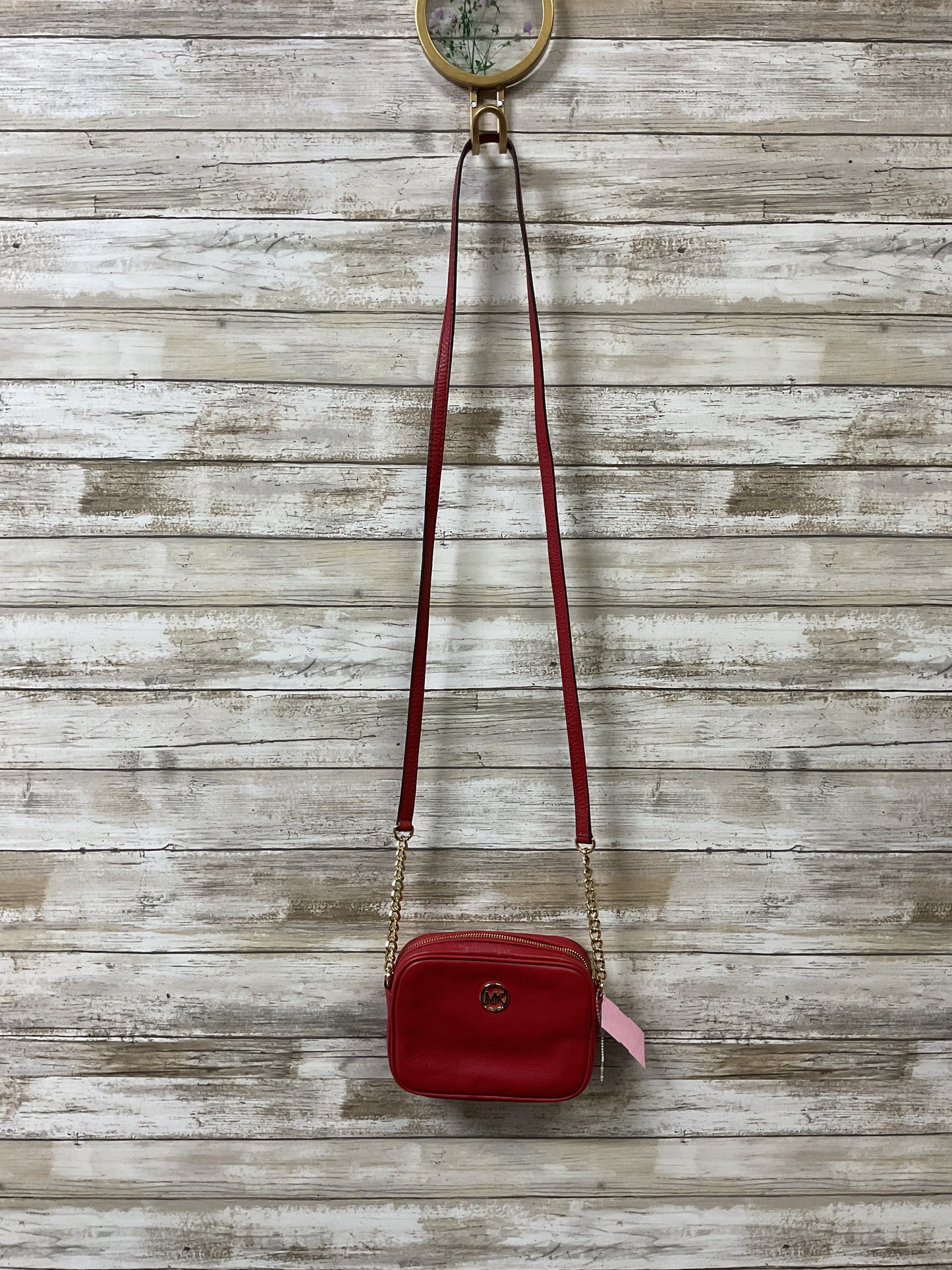 Crossbody Designer By Michael Kors In Red, Size:Small