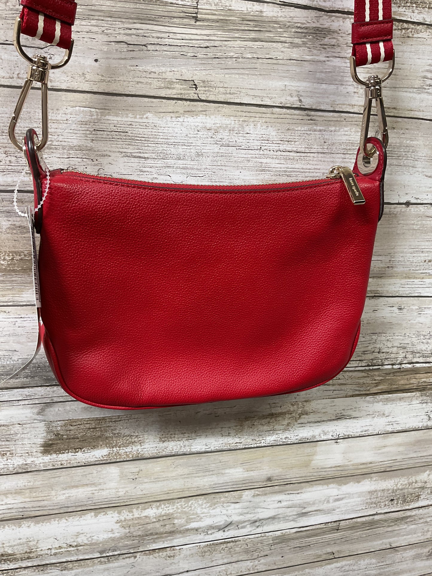 Crossbody Designer By Kate Spade In Red & White, Size:Small