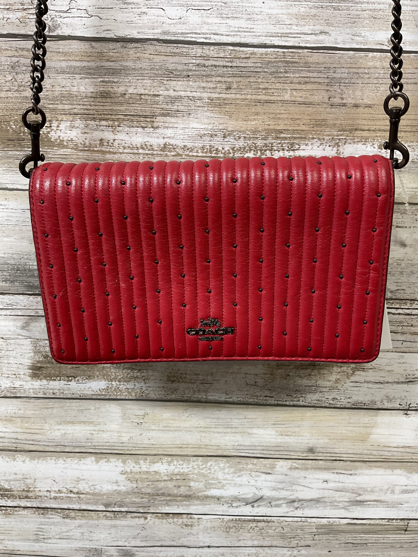 Crossbody Designer By Coach In Red, Size:Small