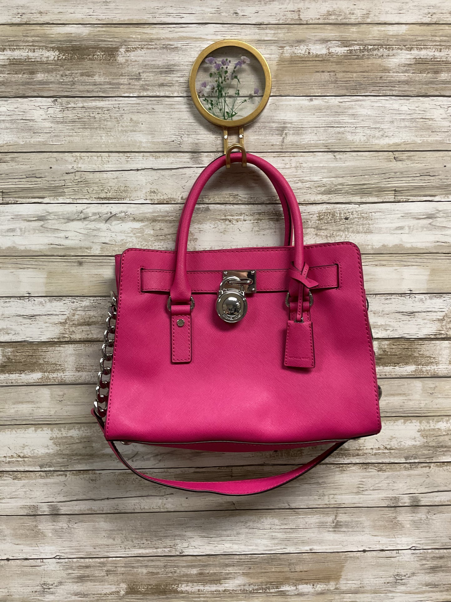 Handbag Designer By Michael Kors In Pink, Size:Medium