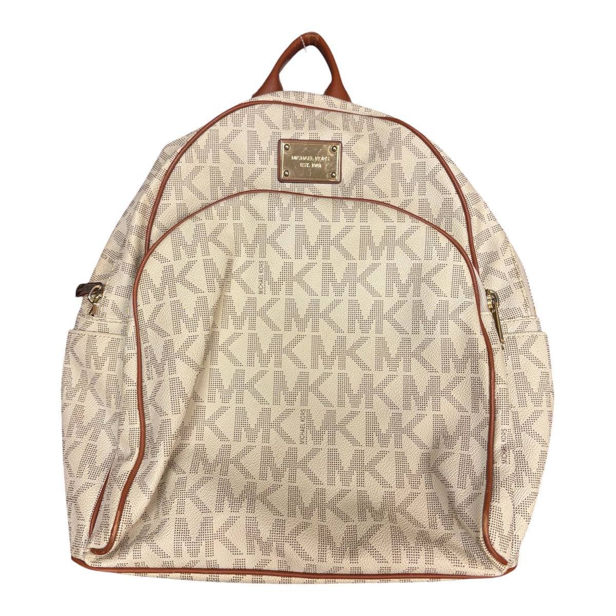 Backpack Designer By Michael Kors In Brown & Cream, Size:Medium