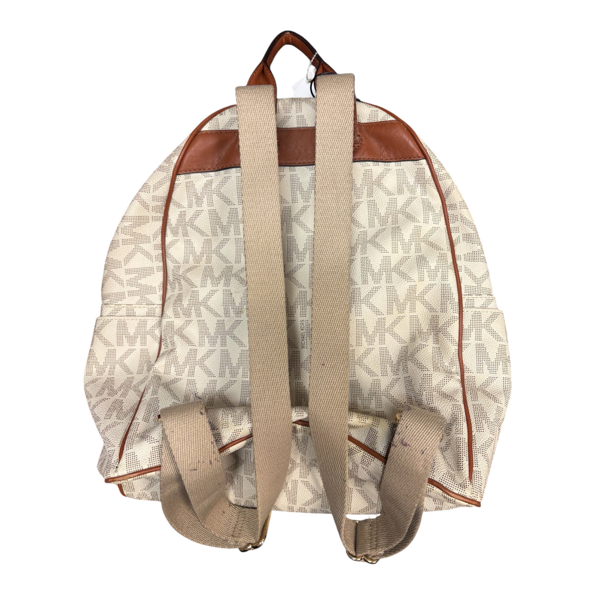 Backpack Designer By Michael Kors In Brown & Cream, Size:Medium
