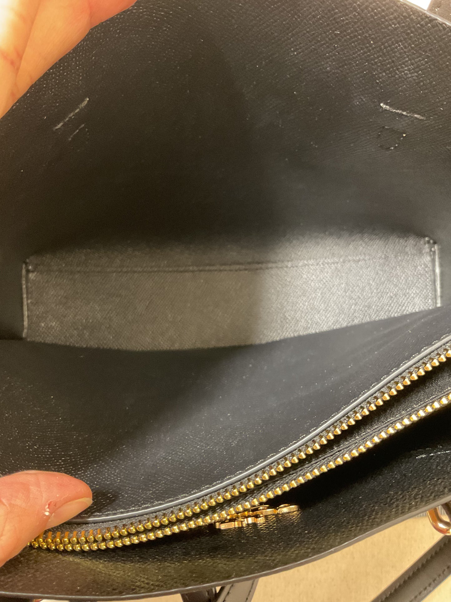 Handbag Designer By Coach In Black & Brown, Size:Small