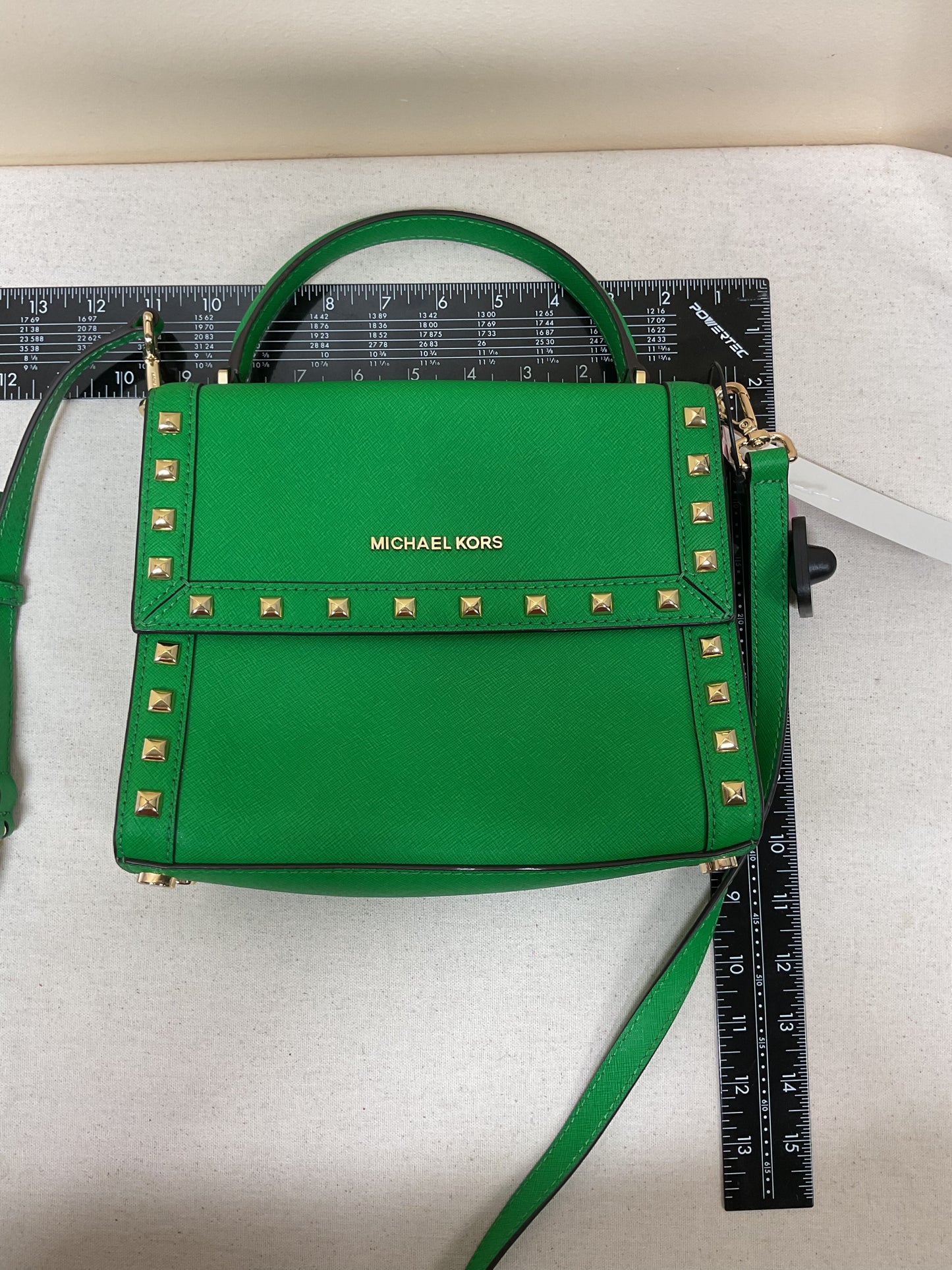 Handbag Designer By Michael Kors In Green, Size:Medium