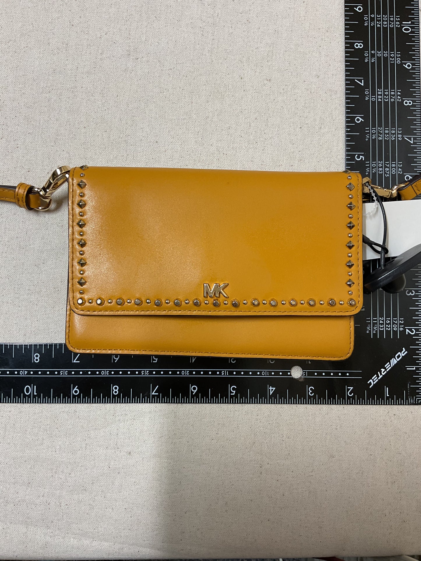 Crossbody Designer By Michael Kors In Yellow, Size:Small