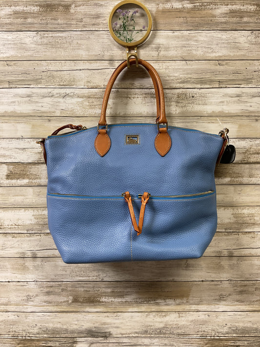 Handbag Designer By Dooney And Bourke In Blue & Brown, Size:Large