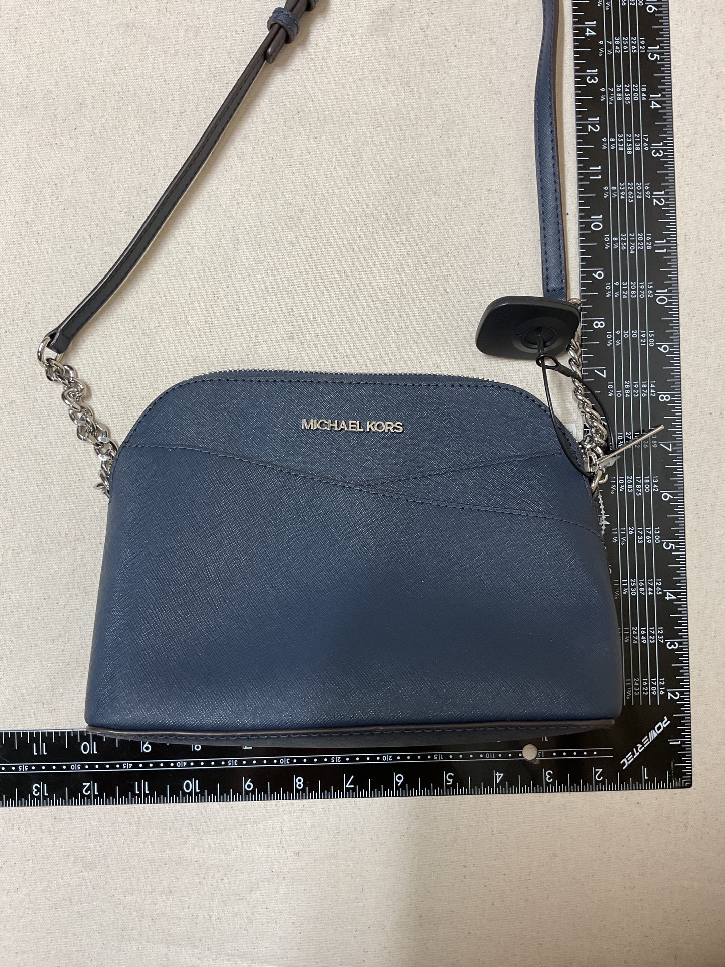 Crossbody Designer By Michael Kors In Navy, Size:Medium