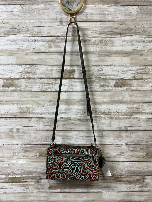 Crossbody Designer By Patricia Nash In Blue & Brown, Size:Small