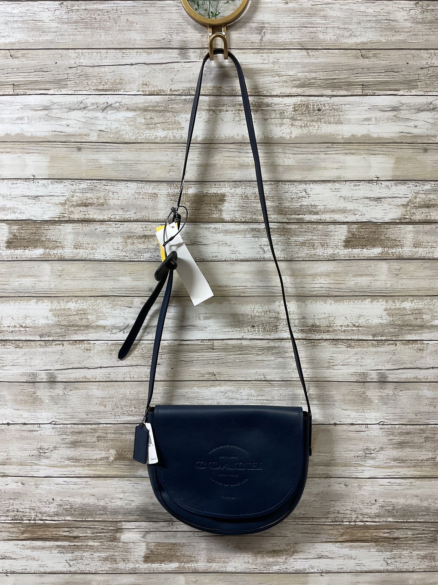 Handbag Designer By Coach In Navy, Size:Small