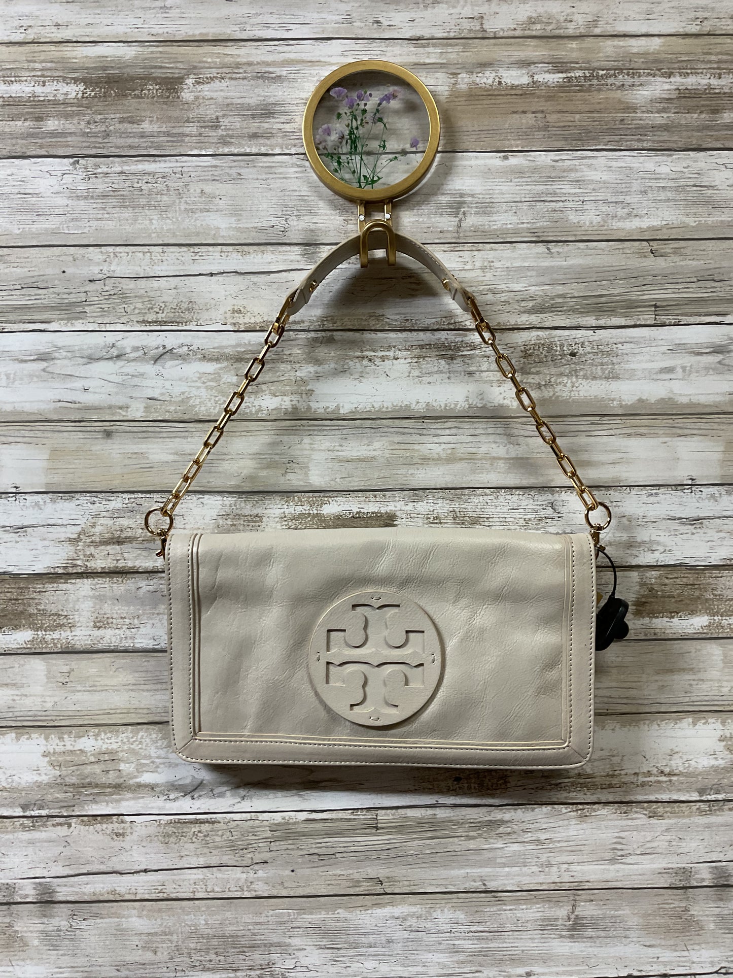 Handbag Designer By Tory Burch In Tan, Size:Medium