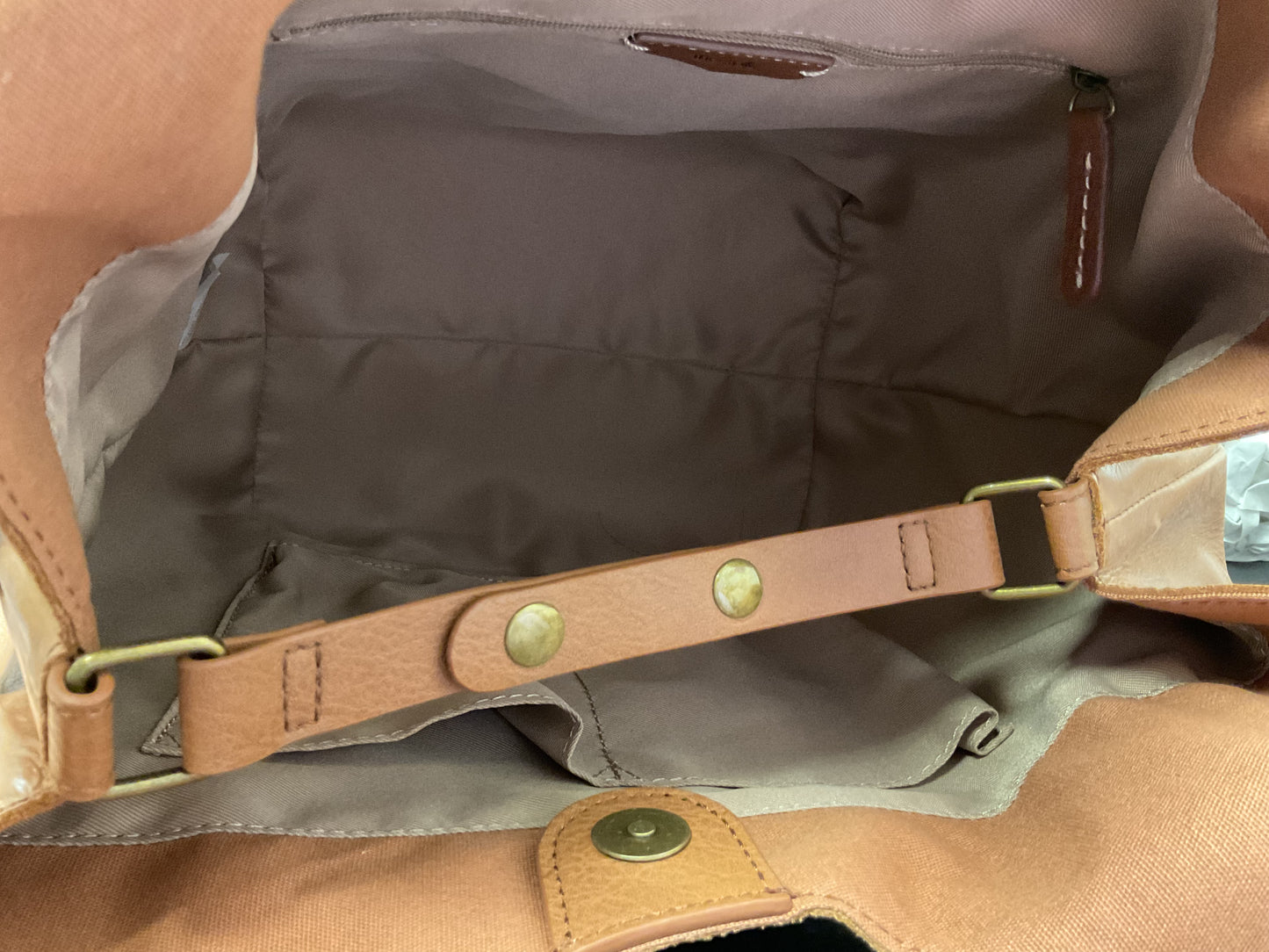 Handbag Leather By The Sak In Tan, Size:Medium